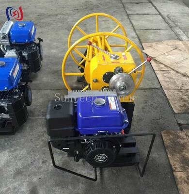 30KN Cone Take Up Machine with Yamaha Gasoline Engine and 7.5-28 m/min Speed for Cable Winding Winch