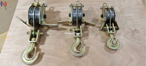 Both Side Opening Dual Sheave Hoisting Tackle 100KN Rated Load Steel Rope Lifting Block and Tackle
