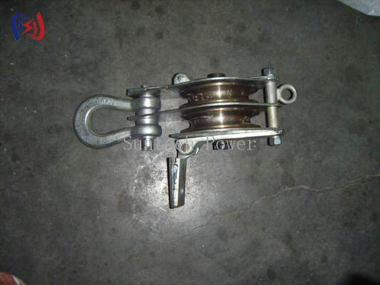 Both Side Opening Dual Sheave Hoisting Tackle 100KN Rated Load Steel Rope Lifting Block and Tackle