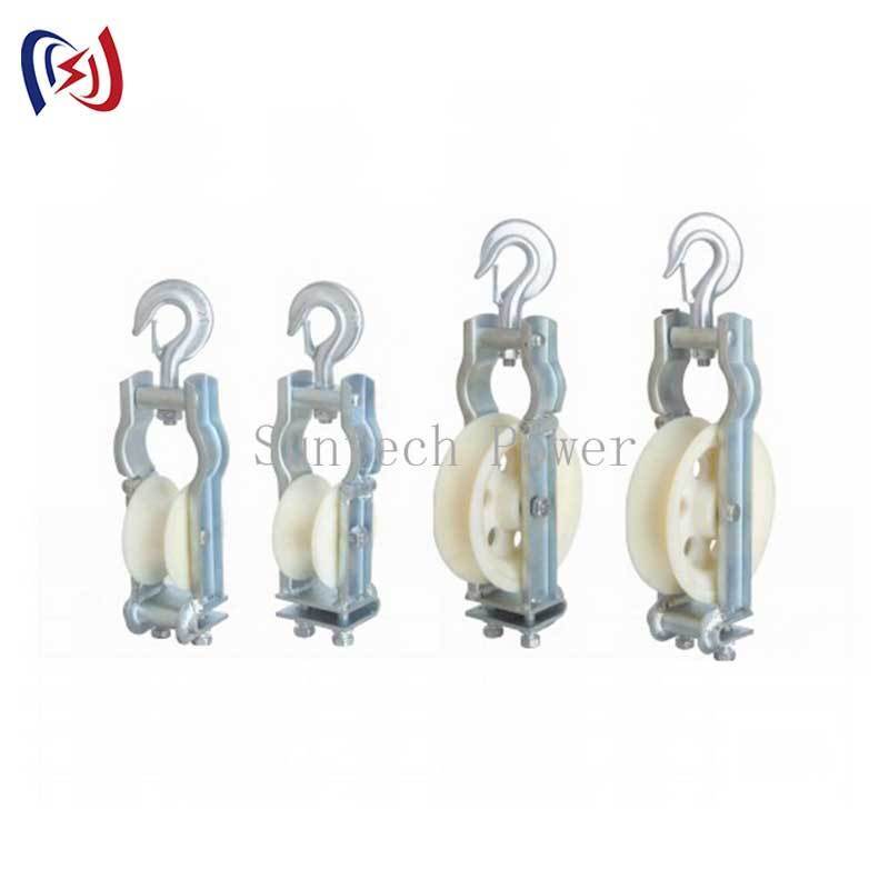 Dual-Use Stringing Block with 5-20KN Rated Load for Sitting and Hanging Configurations in Power Line Construction