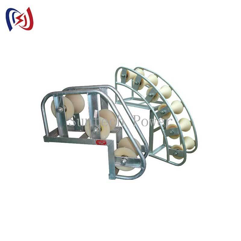 Durable 10-20KN Rated Load Cable Pithead Roller for 80-160mm Cable Protection in Duct Bank and Trench Work