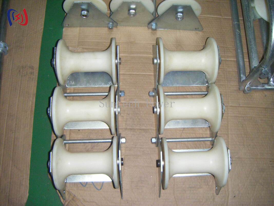 10KN Rated Load Cable Pithead Roller with 80-200mm Applicable Diameter for Cable Pulling Protection