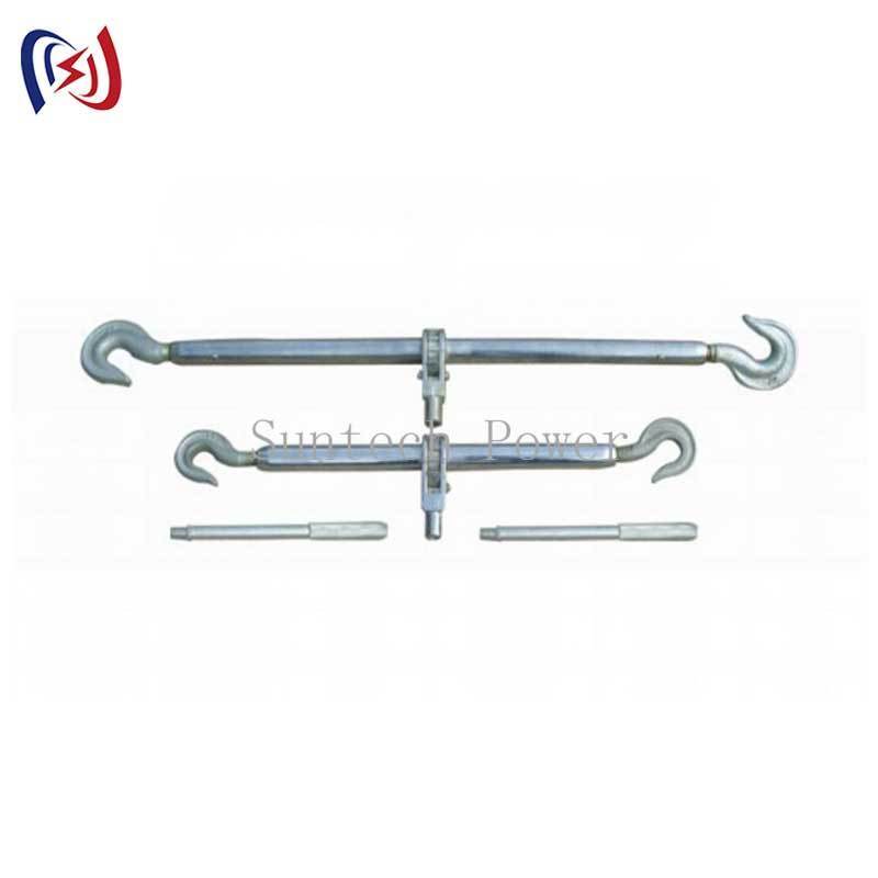 Hot Dip Galvanized Steel Turnbuckle with 5-100kN Rated Load and 250-600mm Adjustable Distance for Guy Line Tensioning