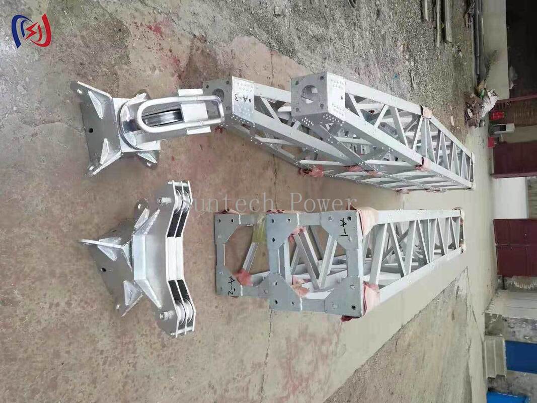 Inner Suspended Lattice Gin Pole Aluminum Alloy Tower Erection Tool with 8-32m Range and 2.5 Safety Factor
