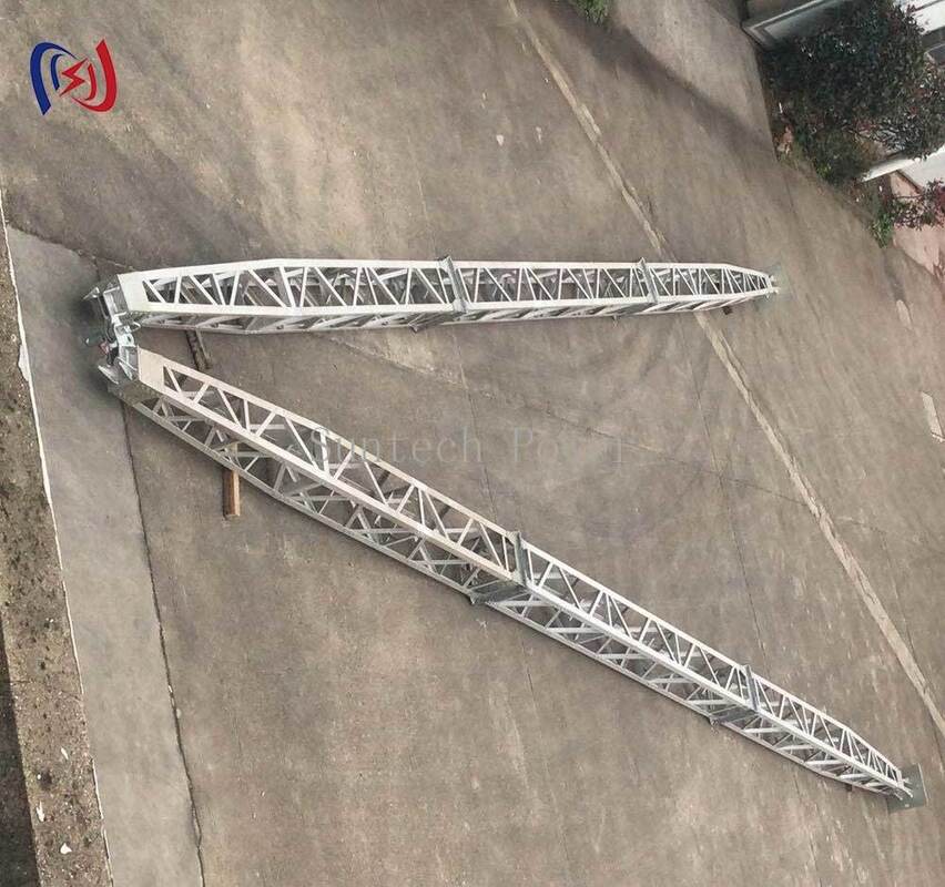 A Shape Lattice Gin Pole Tower Erection Tool in Aluminum Alloy and Manganese Steel with 8-28m Range